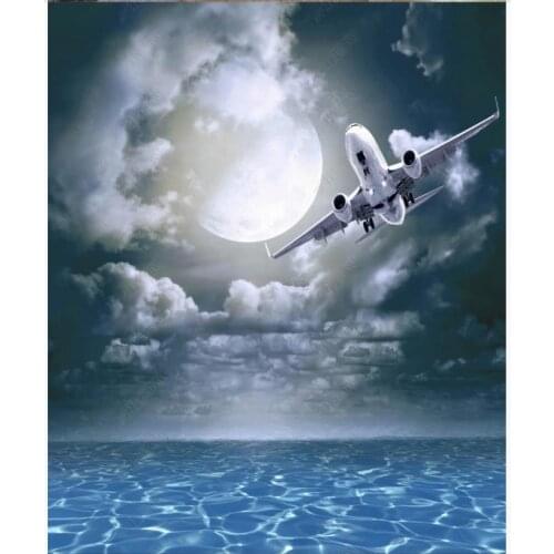 Custom photo wallpapers for walls 3 d ceiling zenith murals Night sky crescent moon starry sky living room bedroom zenith mural