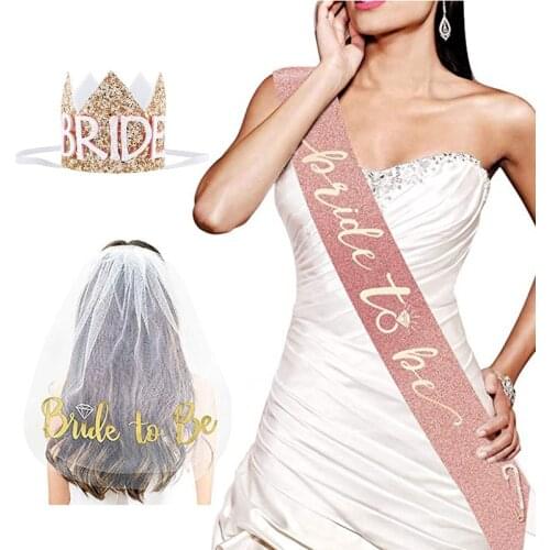 Bride To Be Sash Hen Party Brachelorette Hen Night Party Bridesmaid Gifts Wedding Party Decoration Supplies kw53