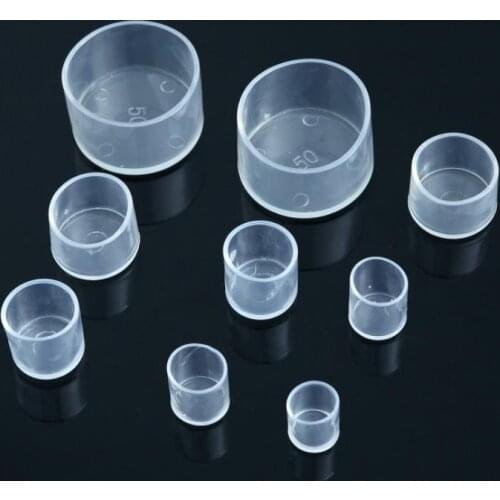 14 16 19 22 25 30 32 35 38 50 60 mm Clear PVC plastic cap cover round tube outer ends dust proof scratch proof steel tube feet