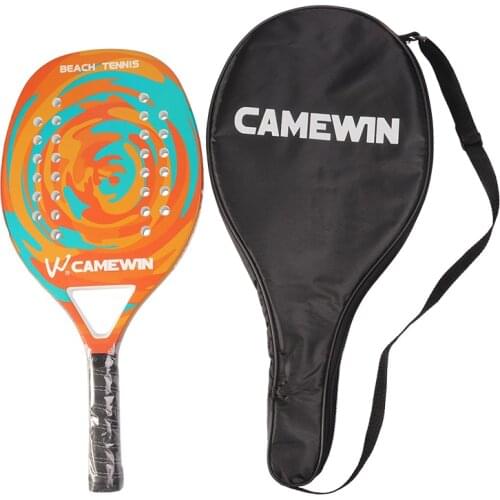 Hot Sale Professional Carbon Beach Tennis Paddle Racket Soft EVA Face Raqueta With Bag Unisex Tennis Rackets