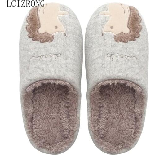 High Quality Hedgehog Harajuku Kid Slippers Cotton Animal Cartoon Warm Spring and Winter Home Slippers Girl Child Indoor Shoes