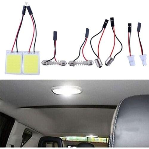 High Bright Long Lifespan Panel Light For Car 24COB LED Low Consumption Interior Door Trunk Map Dome Light HID White#266423