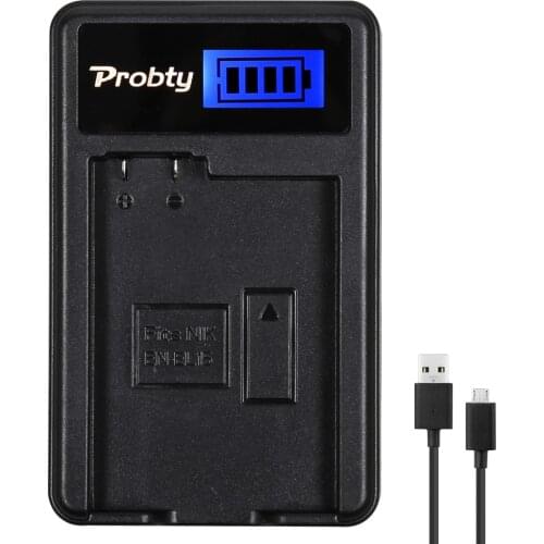 Probty EN-EL15 EN EL15 ENEL15 LCD Battery Charger For Nikon D7000 D800 D800E V1 MB-D11 MB-D12