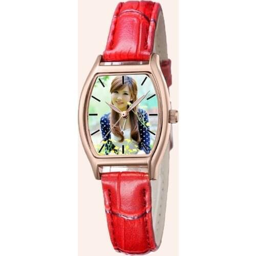 A3306w women custom photo watch print your own brand logo oem dropshipping red black Tonneau ladies personalized wrist watches