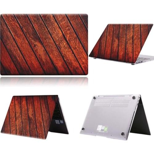 Red Wood Plank PVC Hard Laptop Case For Huawei MateBook 13/13 AMD Ryzen/14/D14/D15/X 2020/X Pro/Pro 16.1/Honor MagicBook 14/15
