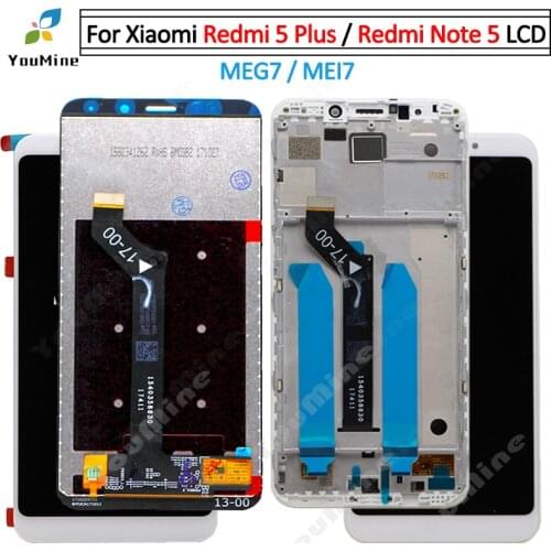 For Xiaomi Redmi 5 Plus LCD Display Touch Screen Digitizer Assembly With Frame Raplacement Parts For Redmi note 5 LCD+Tools