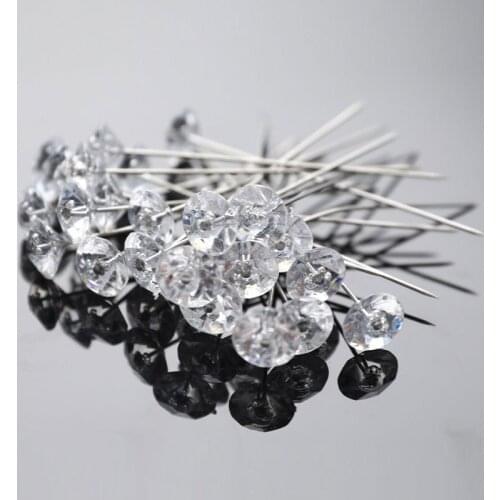 50/100pcs Diamond Pins Wedding Bouquet Pins Stitching Needles Sewing Accessories