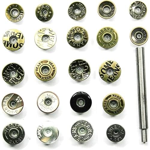 50 sets per package .Jeans buckle. Buttons. Men and women buttons. Metal buckle. Buttons, Buy button send installation tools