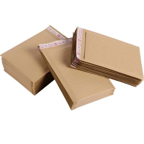 50pcs Bubble Mailers Brown Color Kraft Paper Bubble Envelope Mailing Bags Express Packaging Bag Business Supplies