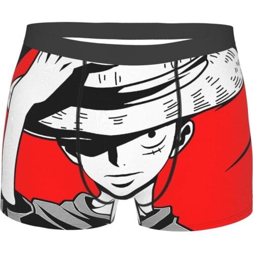 Anime Straw Hat Luffy ONE PIECE Luffy Zoro Nami Chopper Underpants Homme Panties Mens Underwear Comfortable Shorts Boxer Briefs