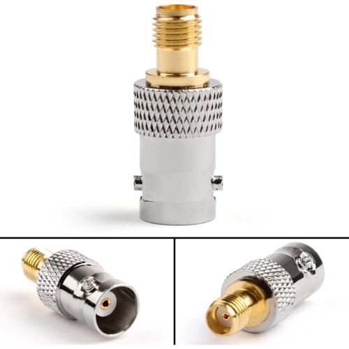 Artudatech 4Pcs/10Pcs Adapter BNC Female Jack To SMA Female RF Connector Straight F/F Plug Parts