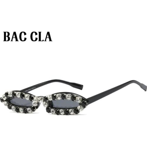 BAC CLA Small Crystal Sunglasses for Women Hot Selling 2020 Vintage Sun Glasses Oval Party Accessories Gifts Girlfriend Uv400