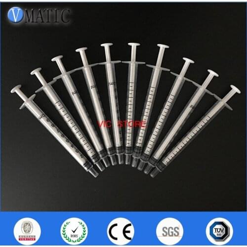 Free Shipping 100Pcs 1ml/cc Dispensing Syringe / Plastic Liquid Syringe / Glue Dispenser Syringe Tips