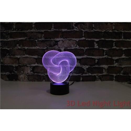 Free Shipping 3D Room Usage and ABS Material Base Carrick Bend Led Lighting with RoHS Certificate YJM-2912