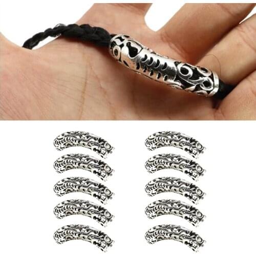 Tube Beads Dread Locks Hair Braiding Rings Pendants Accessories