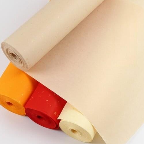 Colorful Rolling Painting Papier De Riz Bright Color Half Ripe Rice Paper Thicken Gold Foil Xuan Paper for Painting Calligraphy