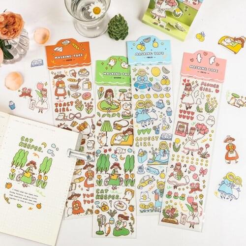 16pcs/LOT alice garden series stationery sticker Creative decoration DIY shared outfit tape peper masking washi sticker