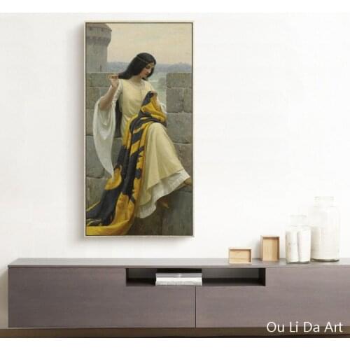 No frame classical palace figures woman sewing clothes prints poster canvas printings oil painting printed on canvas picture