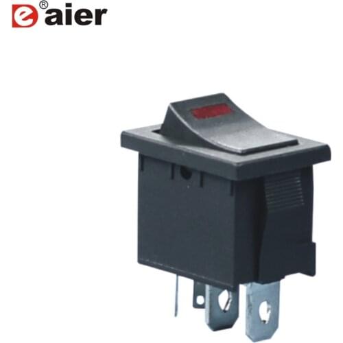 KCD1-3-101EN 4Pins Rocker Switches ON OFF DPST Double Pole 10A 125VAC 6A 250VAC 19*13MM Switch With 3V LED Light
