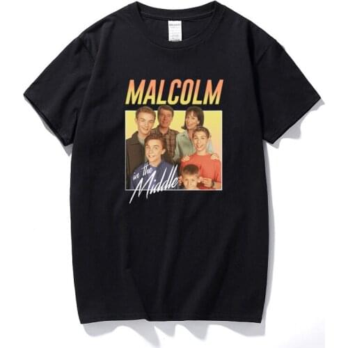 Summer Streetwear Graphic Tees Malcolm in the Middle Unisex Vintage Throwback T Shirt For Men Top Cotton Short Sleeve T-shirts