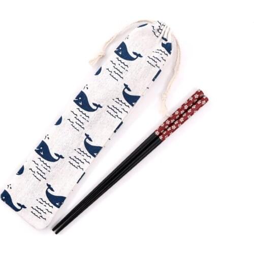 Hot! 6x27cm Lovely Blue Whale Pattern Drawstrings Cotton Bags 10pcs/lot For Handmade DIY Delicate Spoons Combs Packing Pouches