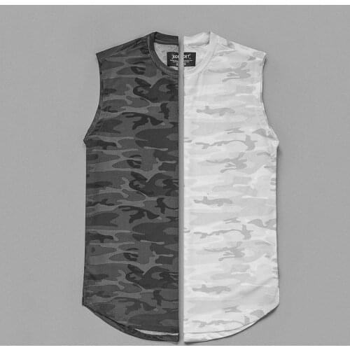 Camouflage Running Tank Tops Men Mesh Quick Dry Sport Tops Fitness Vest Jogging Running Sleeveless Tshirt