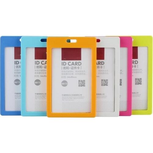 6 Colors Work Card ID Card Set Vertical Bus Card Holder Work Employee Badge Set Nurse Accessories