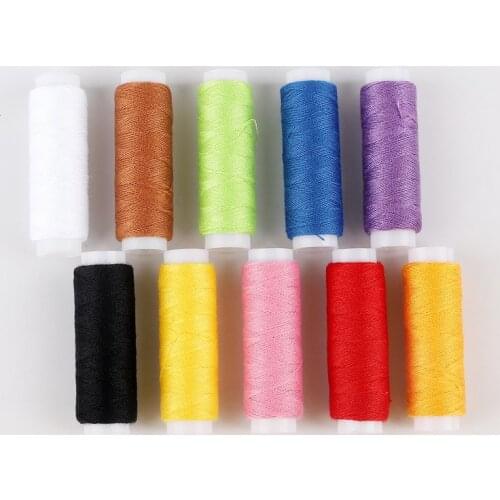 New 160yards/roll 10roll/bag polyester thread Hand Sewing Needles for DIY Embroidery Mending Craft Sew Supplies