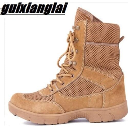 New high-top breathable 07 combat boots male army fans military tactical Marine military training mountaineering boots