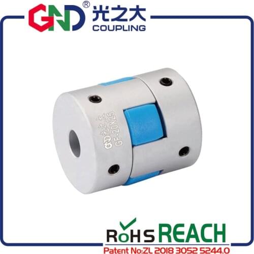 GND gear hole minimum 3mm maximum 8mm Jaw D14 L22 shaped setscrew series flexible coupling shaft coupler servo motor coupling