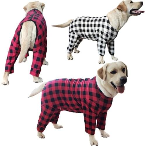 Dog pajamas, lightweight dog pajamas, one-piece suit, shirt, full cover, dog clothes suitable for medium and large dogs