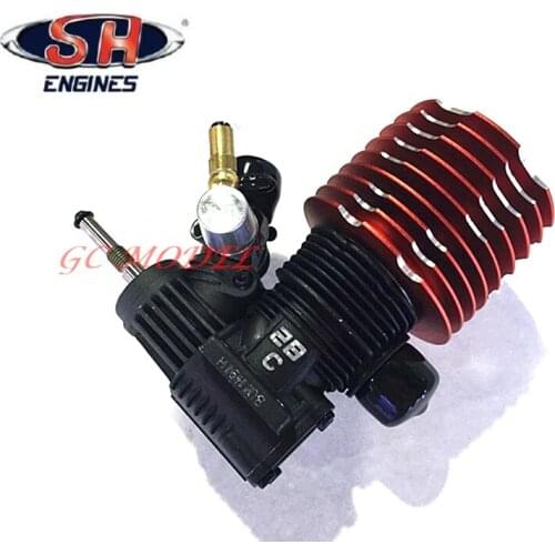 RC Car Buggy Monster Truggy Nitro Engine Taiwan Imports SH-28XM Engine M28-P8 4.57CC Pull Starter