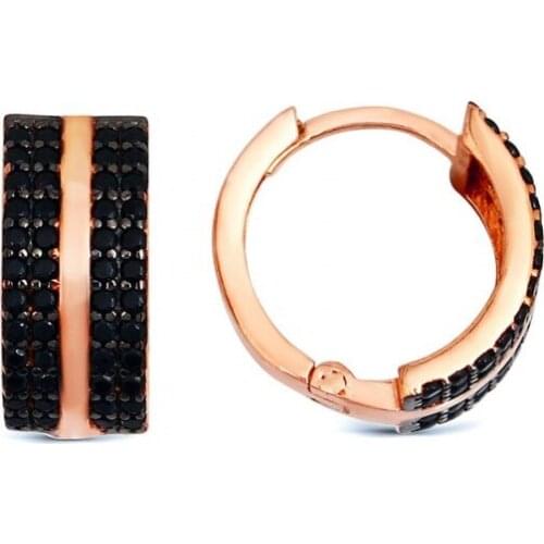 Argentum Concept-Black Stone Silver Ring Earrings