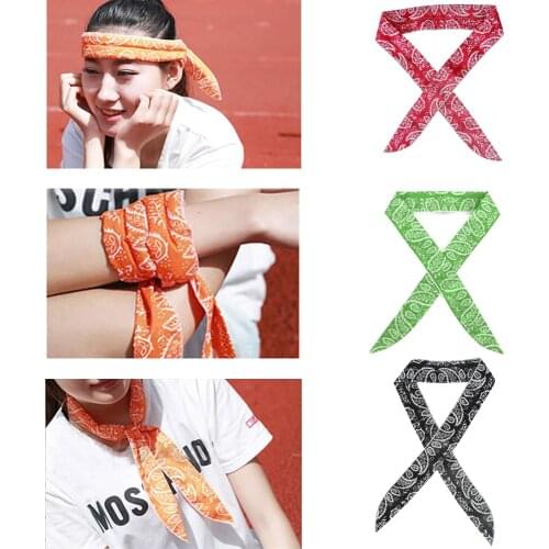 New Summer Neck Cooler Scarf Body Ice Cool Cooling Wrap Tie Headband New Fashion Multifunction Non-toxic Silk Scarf Accessories