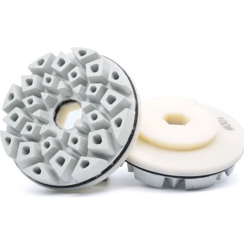 4 Inch 100mm Diamond Edge Polish Wheel Snail Lock Resin Bond Grinding Pads For Granite Marble Stone Abrasive 12mm Thickness