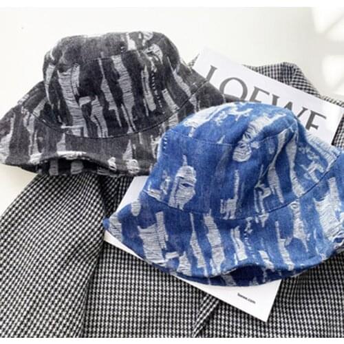 Washing Cowboy Fisherman Hat Personality Hole Retro Basin Hat Casual Casual Casual Couple Spring Summer Sun Hat