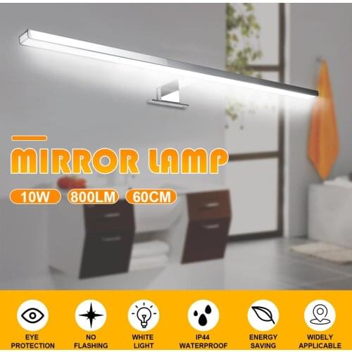 Indoor Led Wall Light Mirror Wall Lamp 10W 800LM White 60cm Waterproof Aluminum Lighting Bathroom Restroom Mirror Makeup light