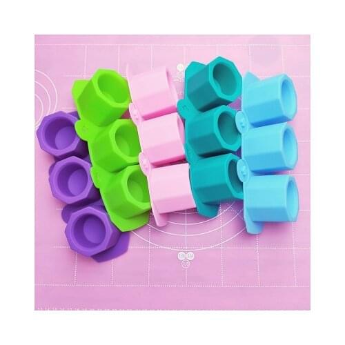 Octagonal Silicone Mold Concrete Fleshy Flower Pot Candlestick Mold Ceramic Clay Diy Crafts Mold Diy Flower Clay Mold