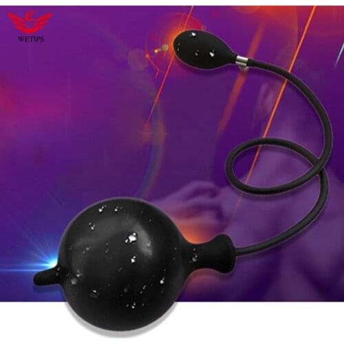 Wetips Anal Dilator Plug Inflatable Enema Cleansing Expanding Anal Dilator Expandable Anaal Douche Anal Dilator Inflatable Plug