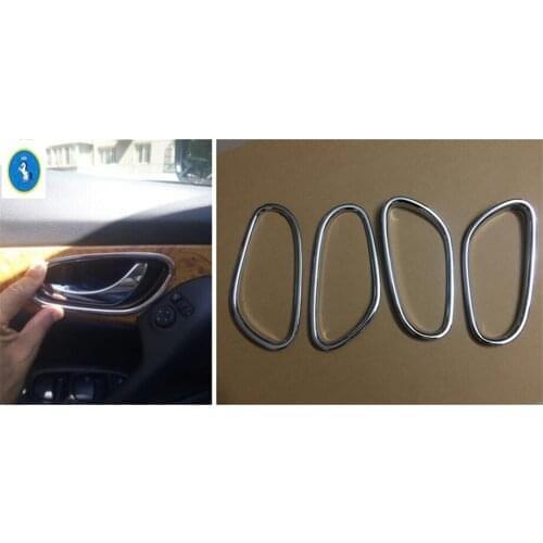 Yimaautotrims Auto Accessory Chrome Inner Door Handle Frame Bowl Cover Trim For Nissan Rogue / X-trail T32 2014 2015 2016 ABS
