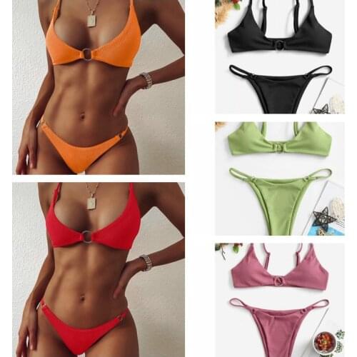 Women Bandage Bikini Set Womens Swimsuit Push-up Padded Bra Swimming Suit Bathing Set Swimwear Beachwear Monokini 2020 New