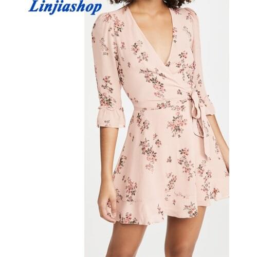 Women vintage french style mini dress chic lady high waist puff sleeve sashes dress ladies femme vestidos