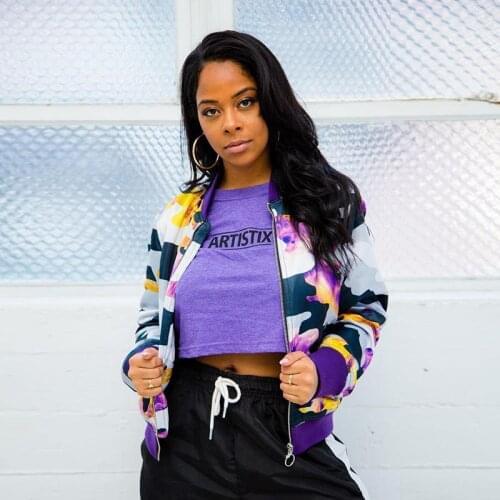 2021 autumn and winter womens new long-sleeved painted jacket jacket fashion casual sports camouflage jacket