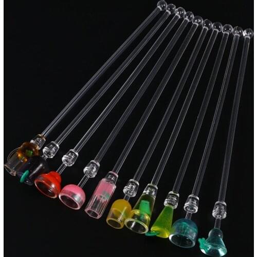 5pcs Swizzle Mixing Sticks Cocktail Drink Stirring Sticks Mixer Muddler for Restaurant Bar Party Cafe (Random Color and Style)