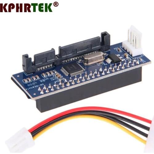 1PCS SATA IDE adapter 40 pin IDE to SATA converter SATA-IDE converter 3.5 HDD IDE hard disk adapter with 7 pin-SATA data Cable
