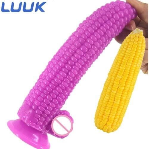 FAAK Big Dildo Vegetable Corn Dildo With Suction Cup Sex Toys For Women Big Anal Plug Flirting Masturbation Products Sex Shop