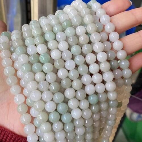 8/10/12mm Natural Shetai Jade Stone Beads Round Loose Jadeite Bead For Jewelry Making DIY Bracelet Necklace Accessories 15