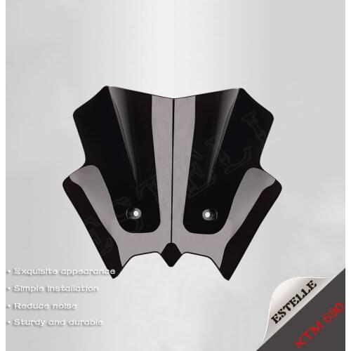 For KTM690 Black and Transparent KTM200 KM125 2012 2013 2014 2015 2016 Motorcycle Windshield WindScreen Double Bubble