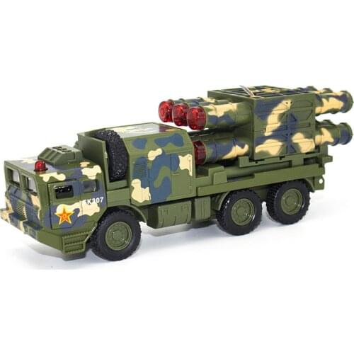 Hot sale 1:32 long-range missile military car alloy model,simulation die-cast sound and light pull back model,free shipping