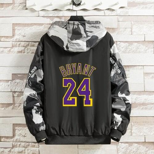 Jacket Men Kobe 24 Fashion Spring Autumn Men Casual Streetwear Hoodie large size Clothes Windbreaker Coat Male Outwear S-7XL